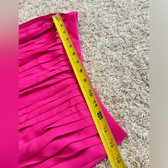 J. Crew Radiant Fuchsia Long Lined Pleated Midi Skirt Size 4 - Picture 8 of 8